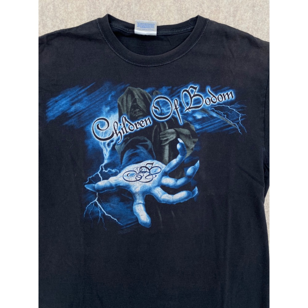 2009 Children Of Bodom  Reaper T Shirt Mens Medium Black Hanes Heavyweight Metal